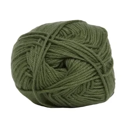 Hjertegarn Cotton nr. 8 Garn 7150 Armygrön Nyhet