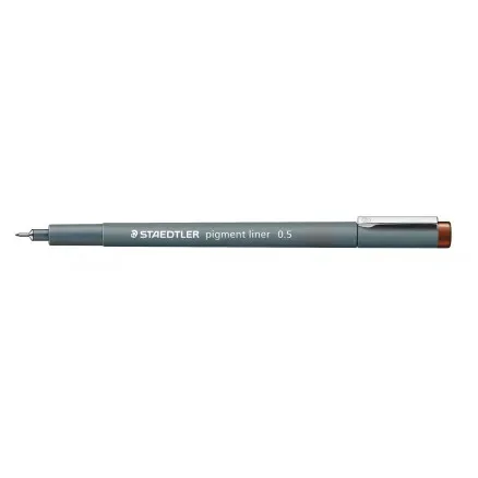 Populärt val Staedtler Pigment Liner Tuschpenna Brun 0,5mm – 1 st.