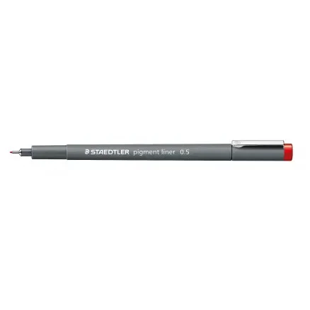 Staedtler Pigment Liner Tuschpenna Röd 0,5mm – 1 st. Beställ nu