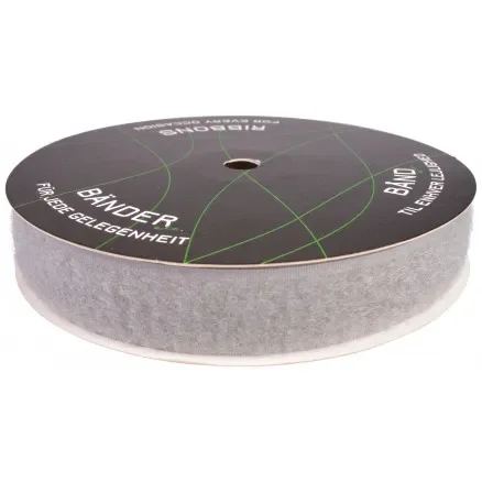 Extra rabatt Balsløw Hona/Loop Kardborreband 20mm 08 Grå – 5m