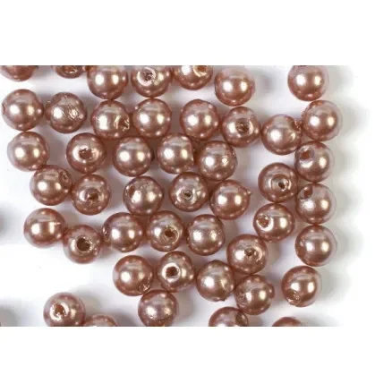 Lågt pris Vaxpärlor 5mm 500g brun