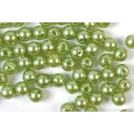 Begränsat erbjudande Vaxpärlor 4mm 500g lime