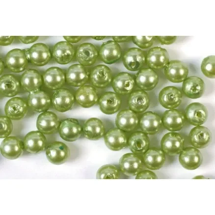 Säker betalning Vaxpärlor 5mm 500g lime