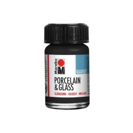 Bästa pris Porslin & Glas glansig 15ml, Black (073)