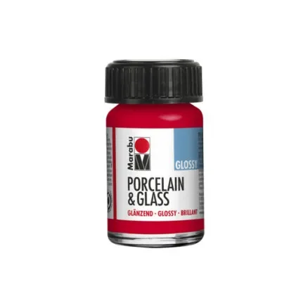 Erbjudande Porslin & Glas glansig 15ml, körsbärsröd (125)