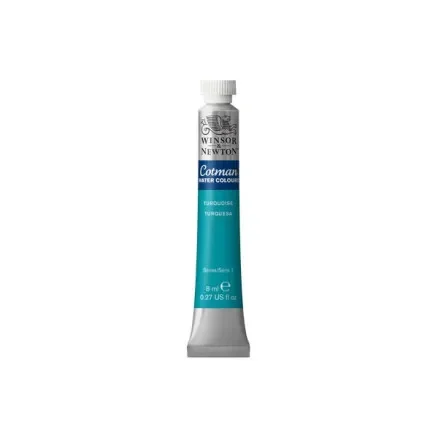 Populärt val Cotman akvarellfärg 8ml Turkos 654