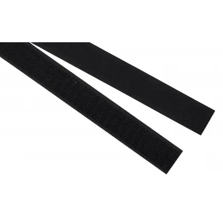 Sänkt pris Kardborreband med kardborreband med kardborre Svart 20mm – 50cm