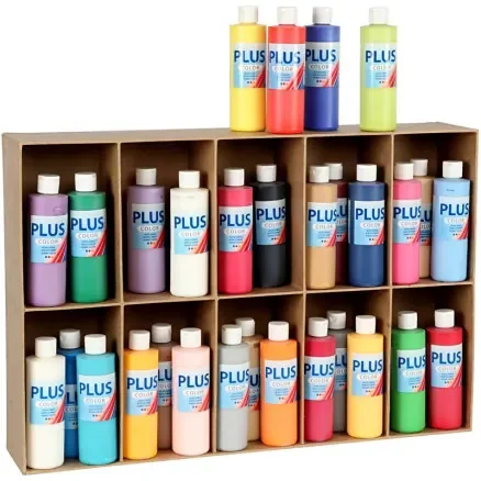 Sänkt pris Plus Color Hobbyfärg, Ass. färger, 30x250ml/ 1 frp.