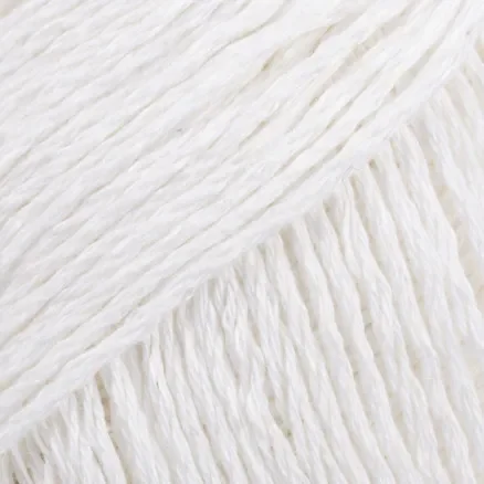Drops Bomull-Lin Garn Unicolor 01 Vit Trygg betalning