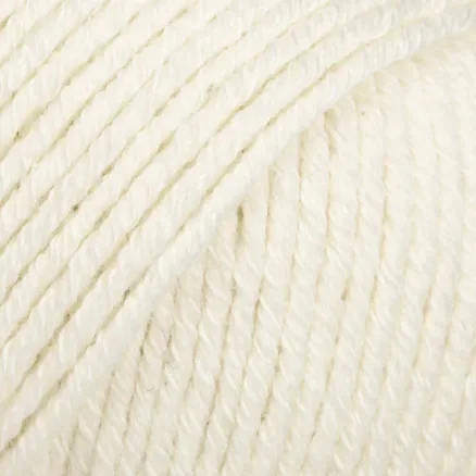 Drops Cotton Merino Garn Unicolor 01 Natur Sänkt pris