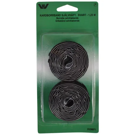 Kundfavorit Kardborreband Självhäftande Svart 20mm 1,25m