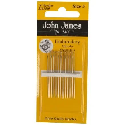 John James Broderinålar strl. 5 – 16 styck Köp nu