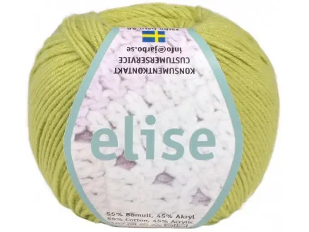 Begränsat antal Järbo Elise Garn Unicolor 69222 Limegrön