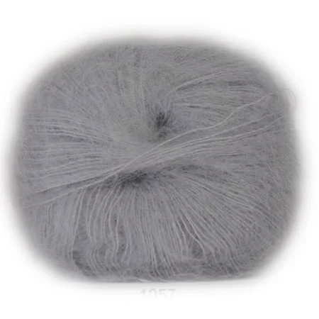 Hjertegarn Silk Kid Mohair Garn – fv 1057 Muse Grå Begränsat erbjudande