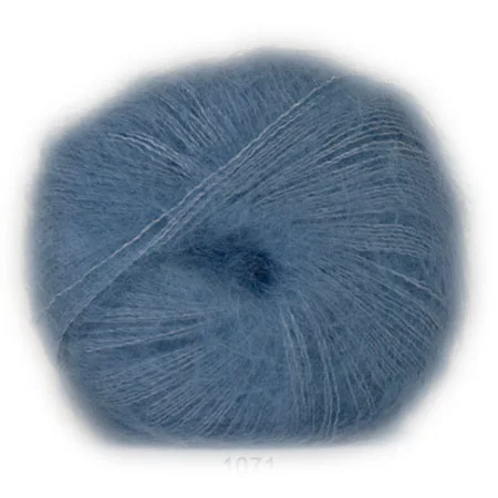 Rabatter Hjertegarn Silk Kid Mohair Garn – fv 1071 Duva Blå