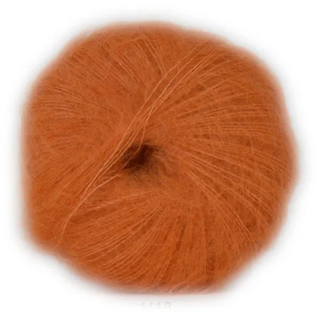 Billigare Hjertegarn Silk Kid Mohair Garn – fv 1118 Orange