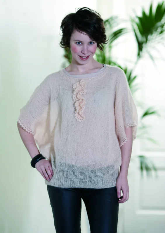 Sänkt pris Bluse m/flagermusærme Angel garn 894109