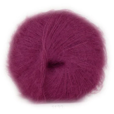 Utförsäljning Hjertegarn Silk Kid Mohair Garn – fv 1132 Mörk Pink