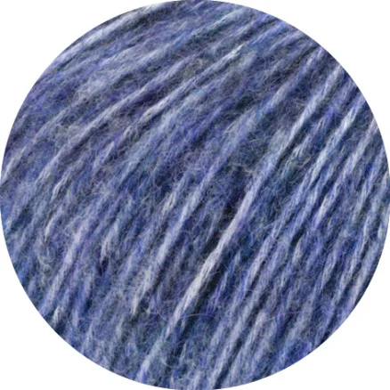 I lager Lana Grossa Natural Alpaca Pelo Garn 34 Melange Blå