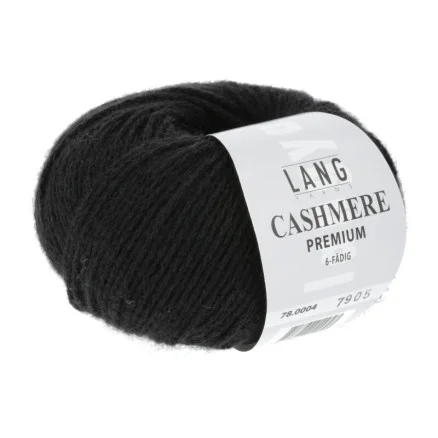 Lang Yarns Kashmir Premium Garn 04 Svart Sänkt pris