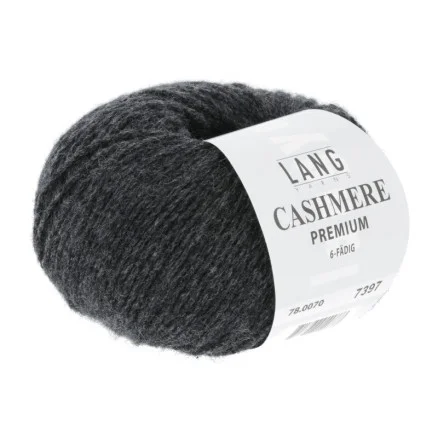 Lang Yarns Kashmir Premium Garn 70 Antracit Melange Fynd