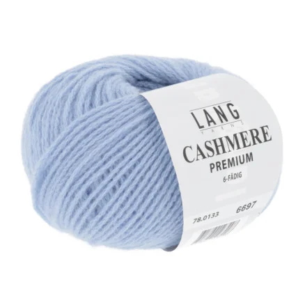 Lang Yarns Kashmir Premium Garn 133 Denim Melange Fri frakt