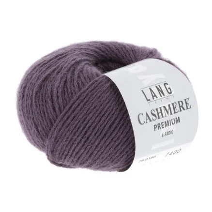 Fynd Lang Yarns Kashmir Premium Garn 180 Aubergine Melange