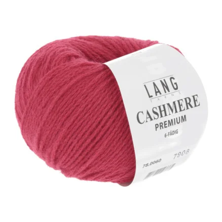 Utförsäljning Lang Yarns Kashmir Premium Garn 60 Röd