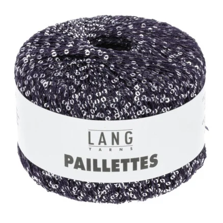 Lang Yarns Paillettes Garn 35 Marin/Silver Premium