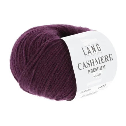 Nyhet Lang Yarns Kashmir Premium Garn 80 Vinröd