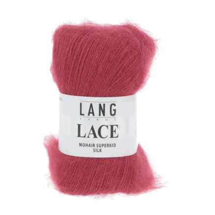 risnedsättning Lang Yarns Garn Lace 60 Röd