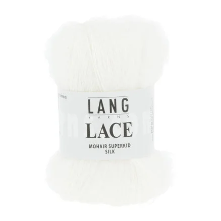 Begränsad tid Lang Yarns Garn Lace 01 Vit