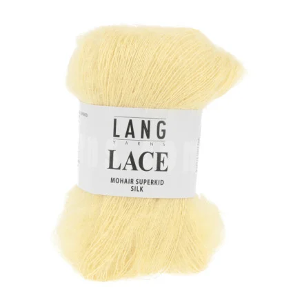 Snabb leverans Lang Yarns Garn Lace 13 Gul
