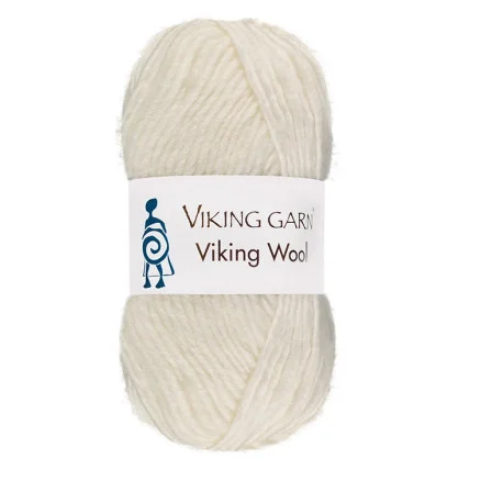 Viking Garn Wool Vit 500 Endast idag