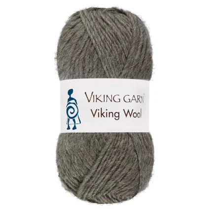 Populärt val Viking Garn Wool Grå 515