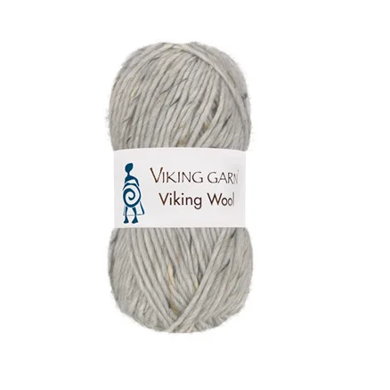 Viking Garn Wool Ljusgrå Tweed 501 Fynd