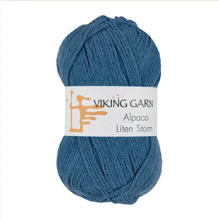 Viking Garn Alpaca Liten Storm 724 Medium Blue Sänkt pris