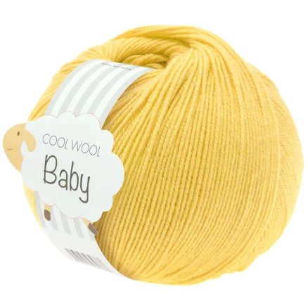 Fri frakt Lana Grossa Cool Wool Baby Garn 273 Gul