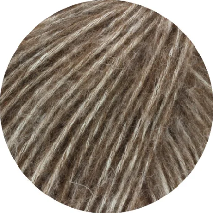 Lana Grossa Natural Alpaca Pelo Garn 008 Mörkbrun Melerat Begränsad tid