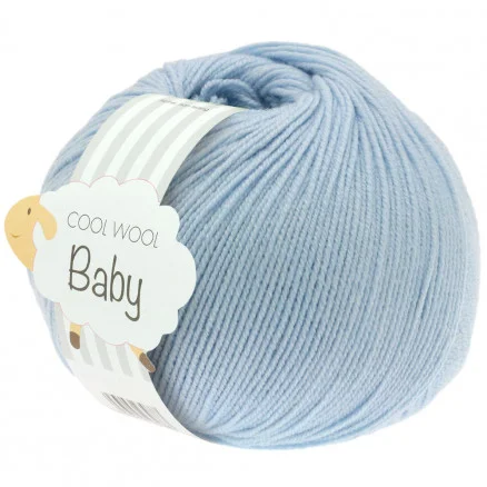 Lana Grossa Cool Wool Baby Garn 208 Ljusblå Lägg i varukorgen