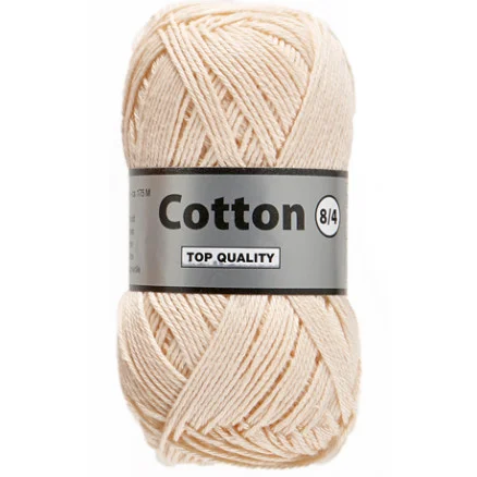 Begränsat erbjudande Lammy Cotton 8/4 Garn 218 Creme
