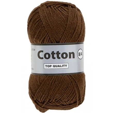 Lammy Cotton 8/4 Garn 112 Mörkbrun Nyhet