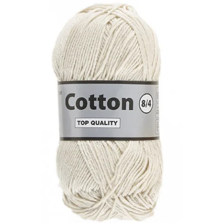 I lager Lammy Cotton 8/4 Garn 16 Natur
