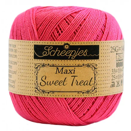 Scheepjes Maxi Sweet Treat Garn Unicolor 786 Fuchsia Erbjudande