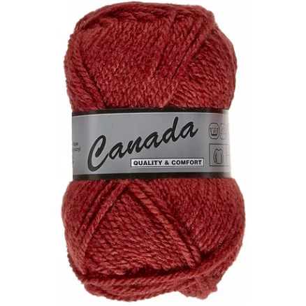 Lammy Canada Garn Unicolor 092 Orange Röd Erbjudandepris