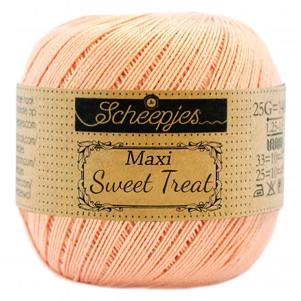 Begränsat erbjudande Scheepjes Maxi Sweet Treat Garn Unicolor 523 Pale Peach