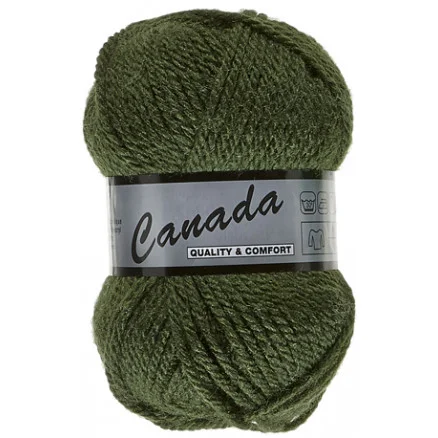 Premium Lammy Canada Garn Unicolor 079 Armégrön