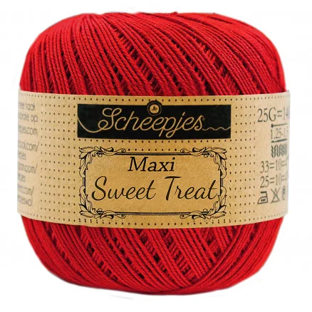Scheepjes Maxi Sweet Treat Garn Unicolor 722 Red Beställ idag