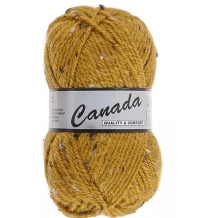 Lammy Canada Garn Mix 490 Senap/Natur/Brun Rea