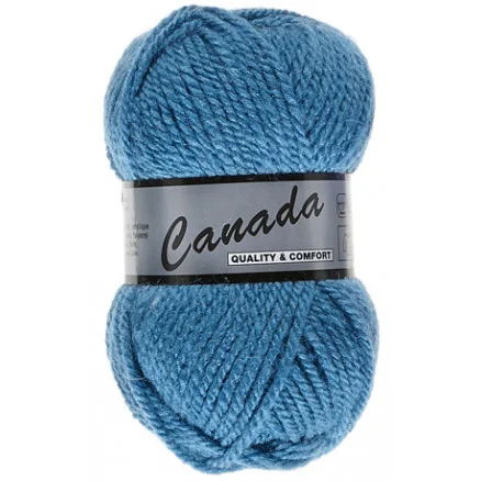 Bästa pris Lammy Canada Garn Unicolor 458 Blå